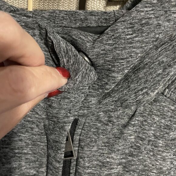 90 Degree By Reflex Hooded Running Jacket Women's M Gray Black Full Zip NEW - Picture 5 of 10